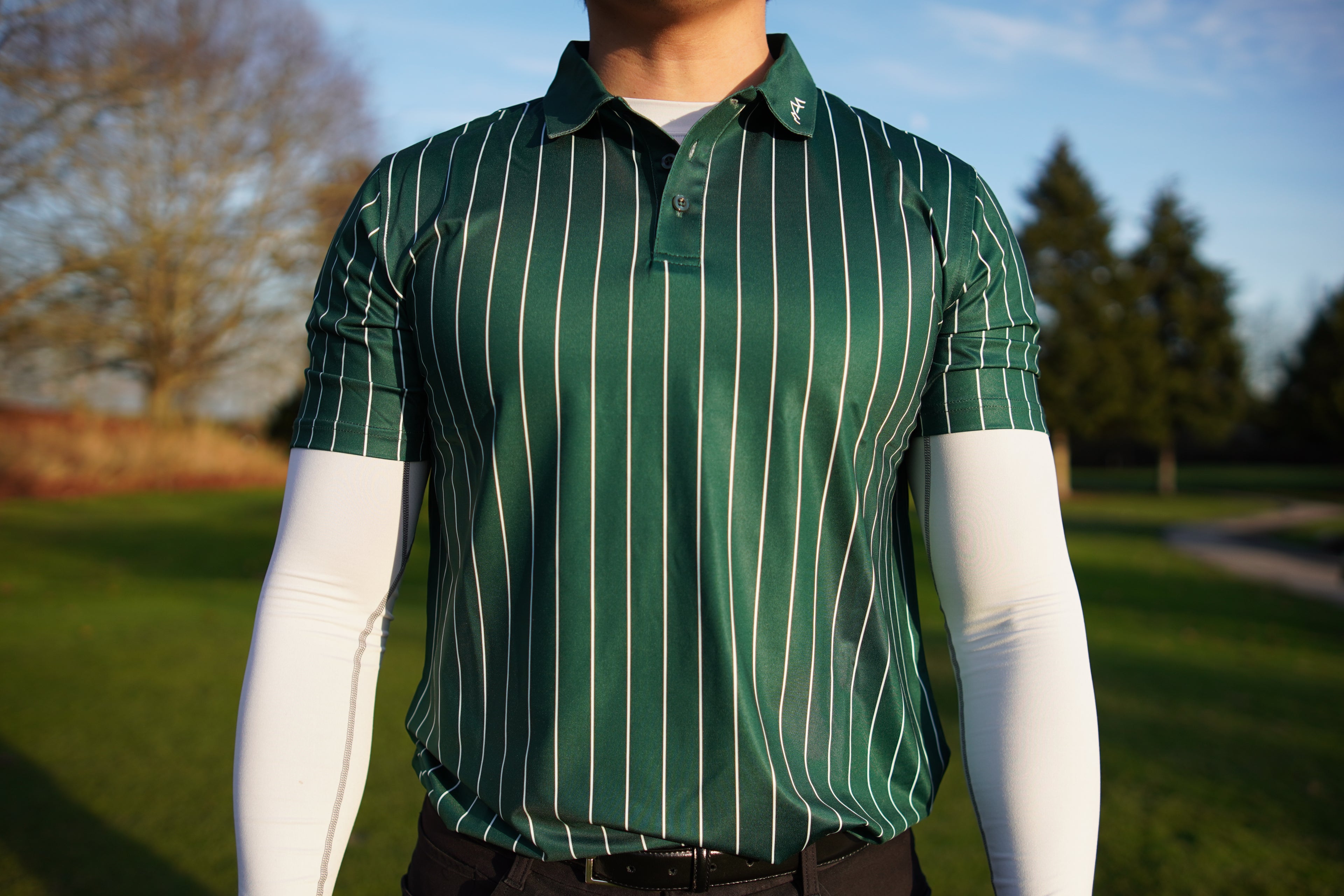 Green Pinstripe Polo