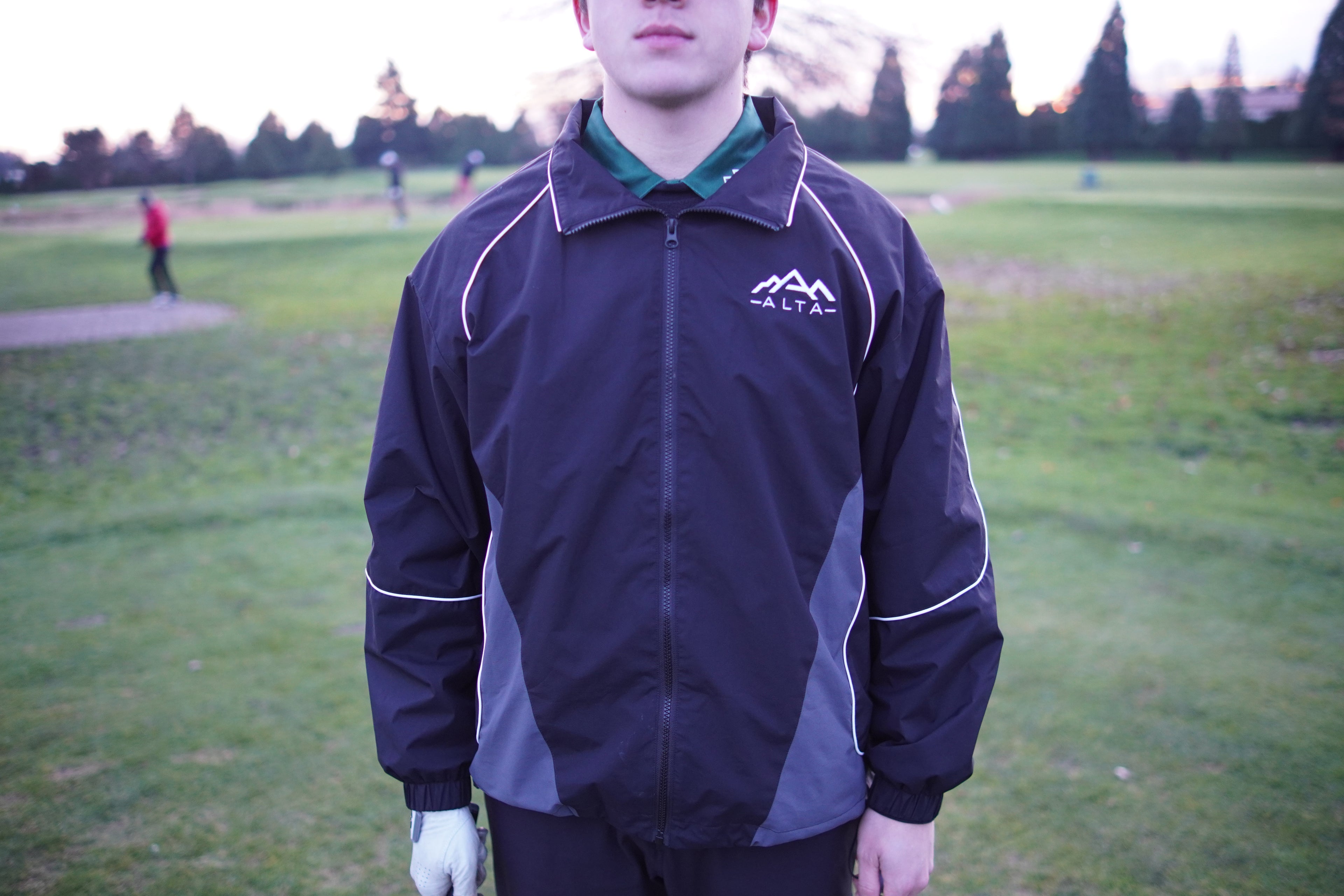 Black "Alta" Windbreaker