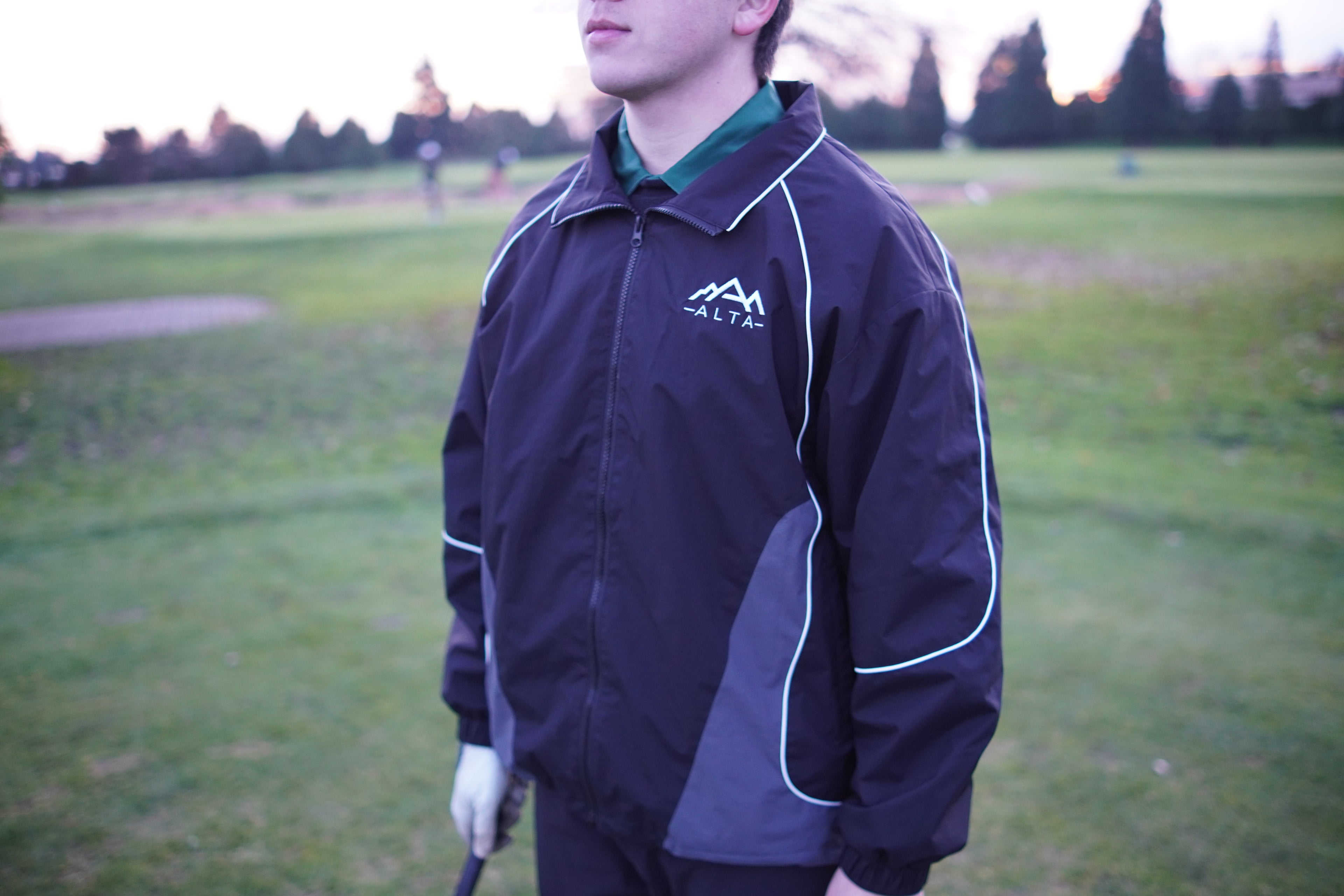 Black "Alta" Windbreaker